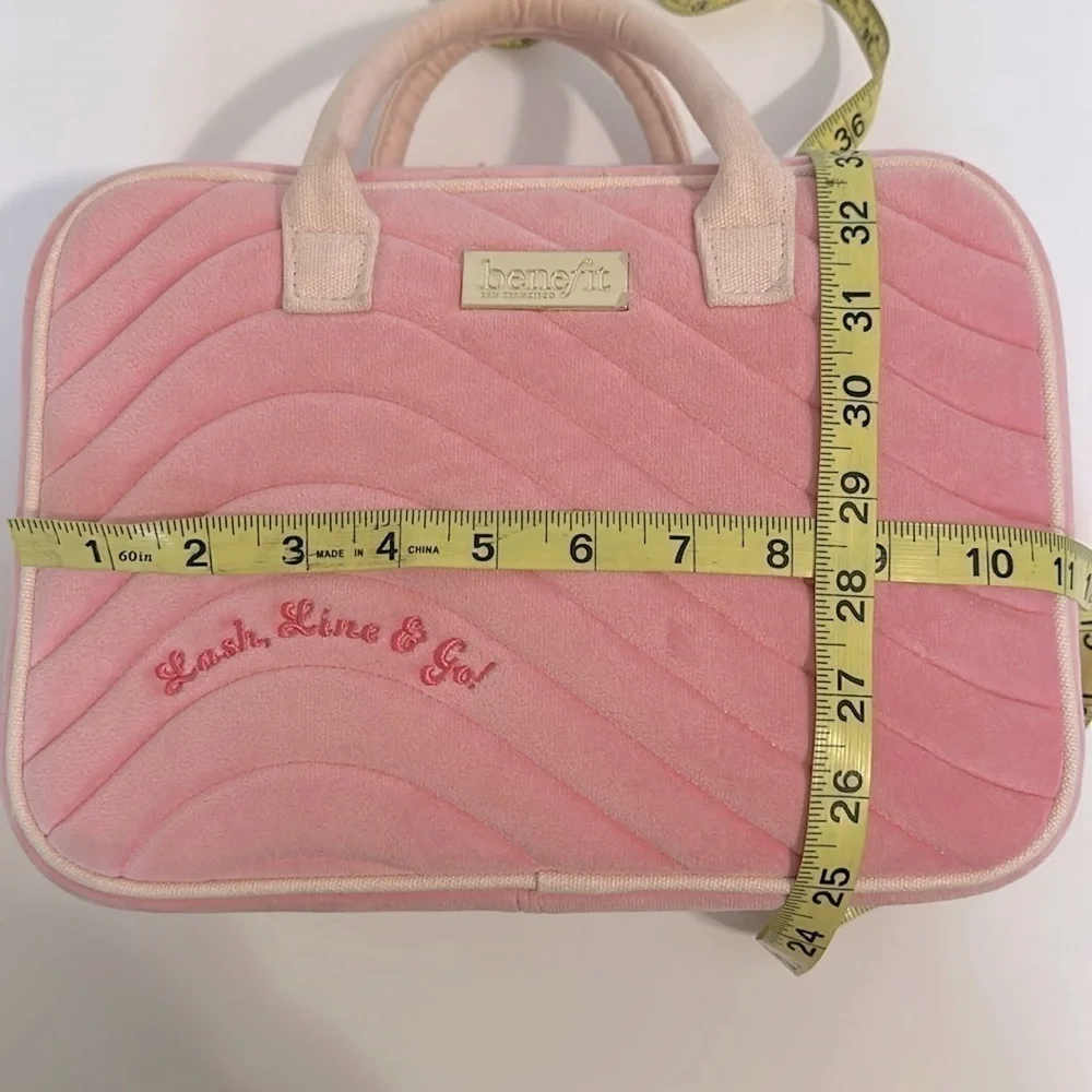 Benefit cosmetics travel bag with handles PINK NWOT